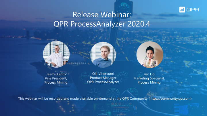 release webinar qpr processanalyzer 2020 4