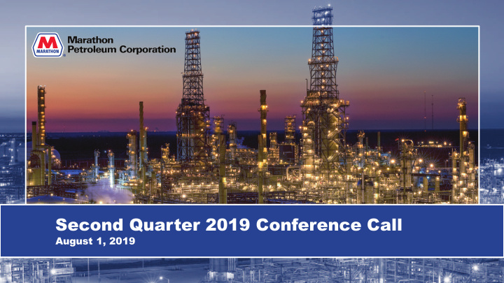 second quarter 2019 conference call