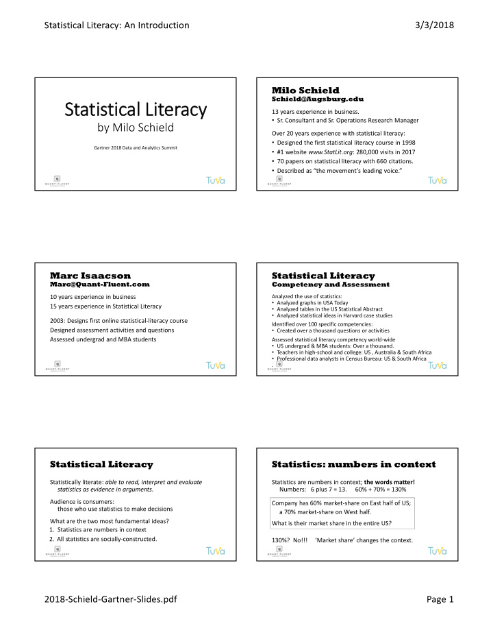 statistical literacy