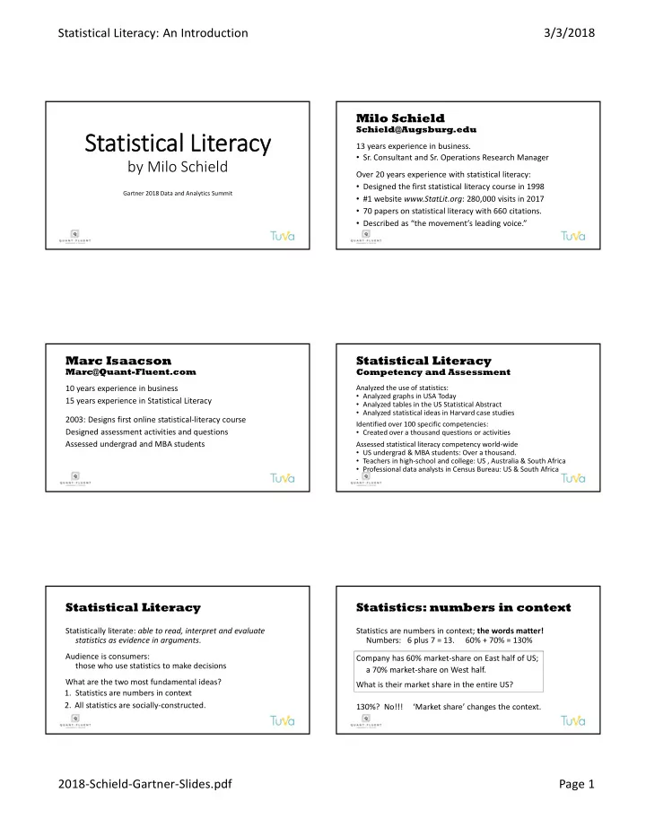 statistical literacy