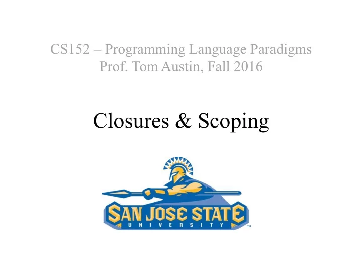 closures scoping variables