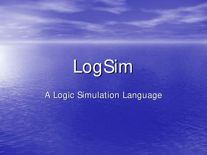 logsim logsim