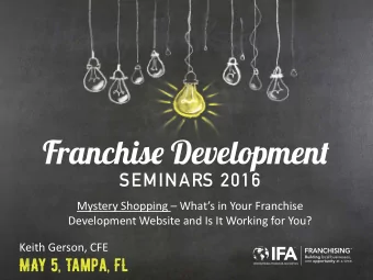 Mystery Shopping  Whats in Your Franchise  Development Website and Is It Working for You?