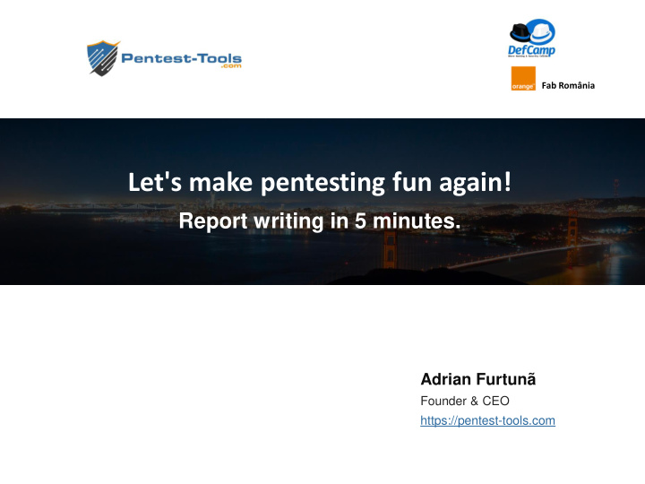 let s make pentesting fun again