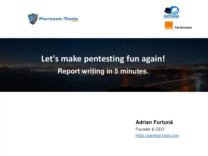 let s make pentesting fun again