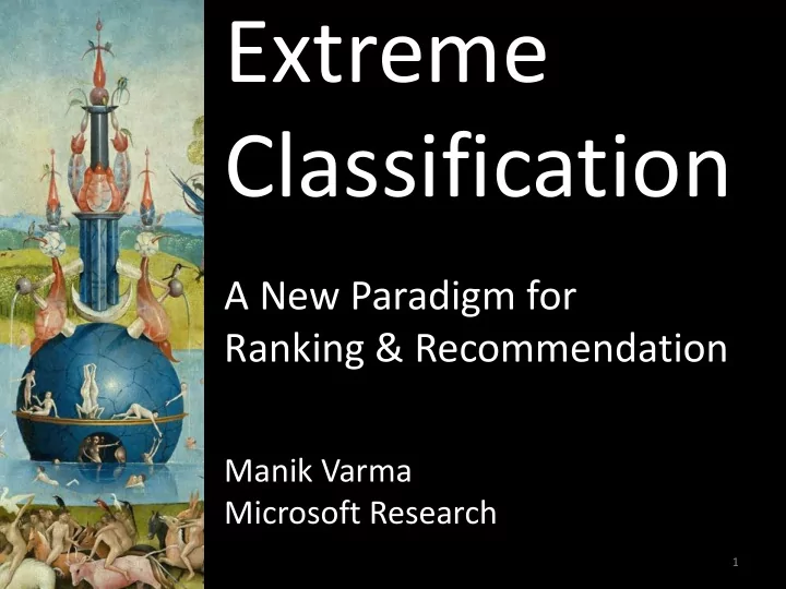 extreme classification