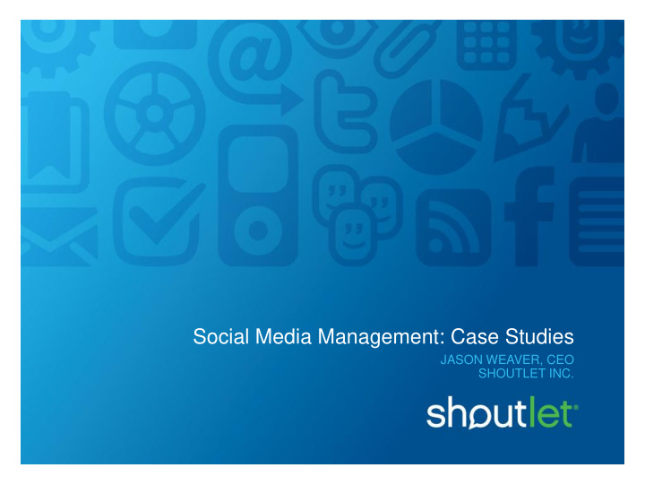 social media management case studies