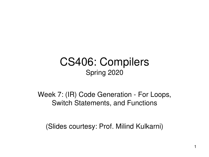 cs406 compilers