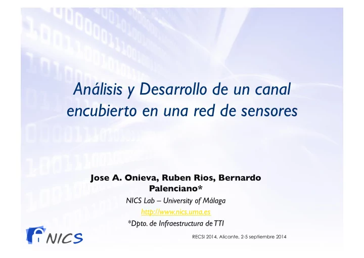 an lisis y desarrollo de un canal encubierto en una red