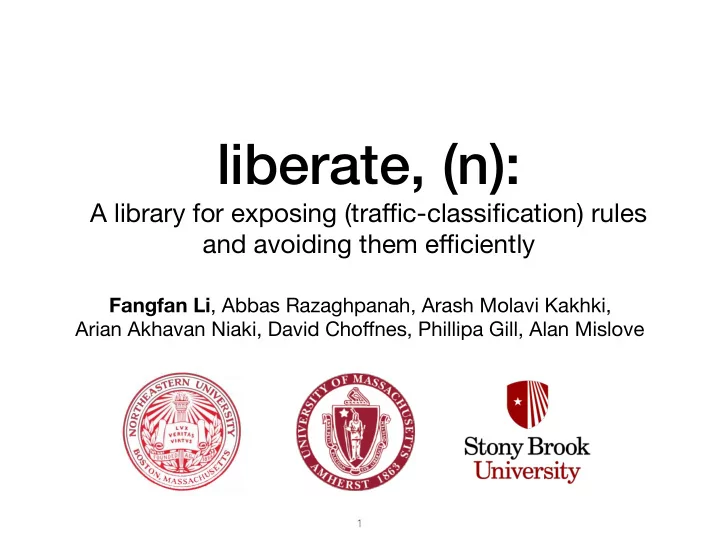 liberate n