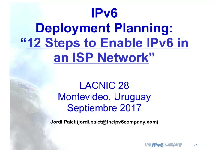 ipv6 deployment planning 12 steps to enable ipv6 in an
