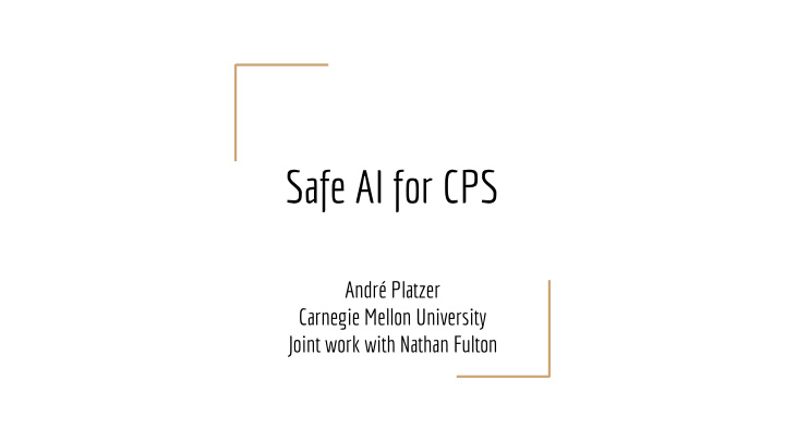safe ai for cps