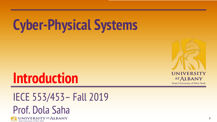 cyber physical systems introduction