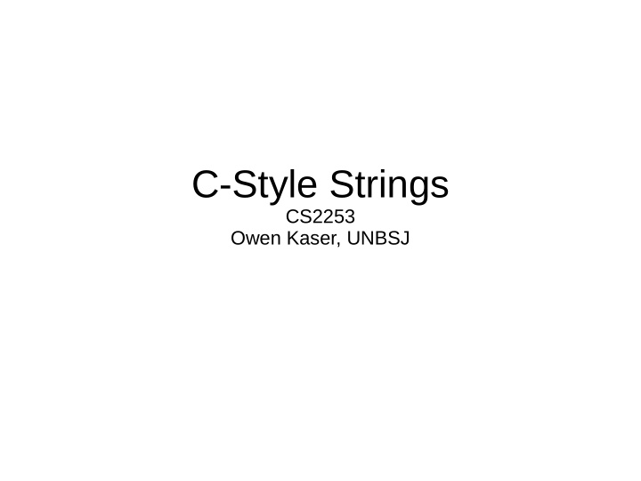 c style strings