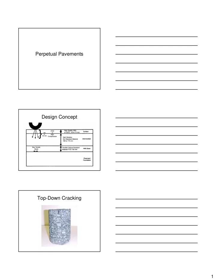 perpetual pavements design concept top down cracking