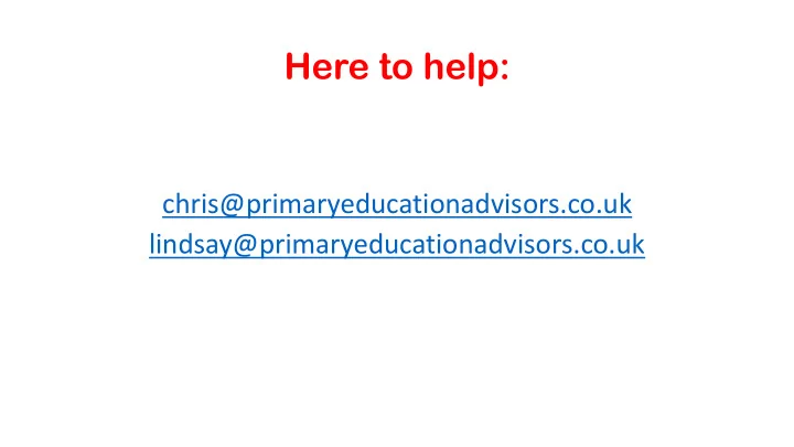 here to help