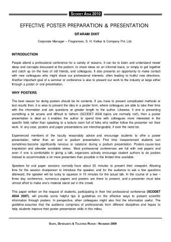 S CODET A SIA 2010  The  various  tips provided  in this paper come from the  authors,