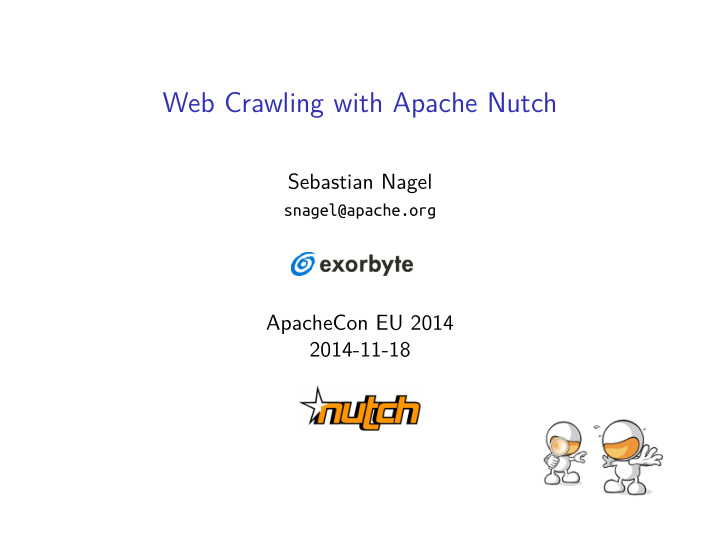 web crawling with apache nutch