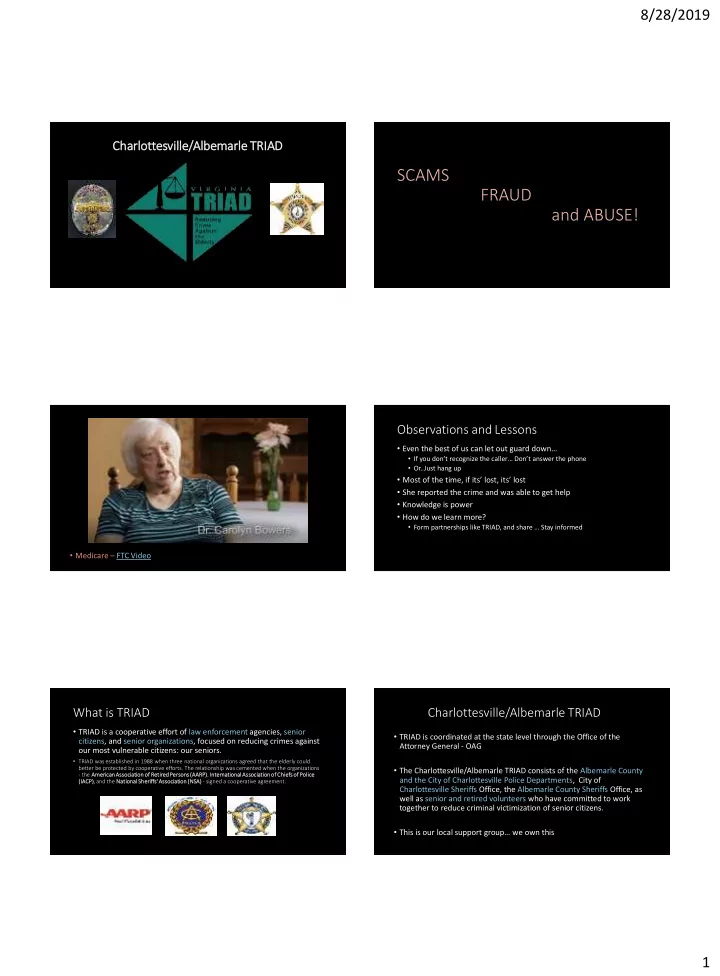 scams fraud and abuse