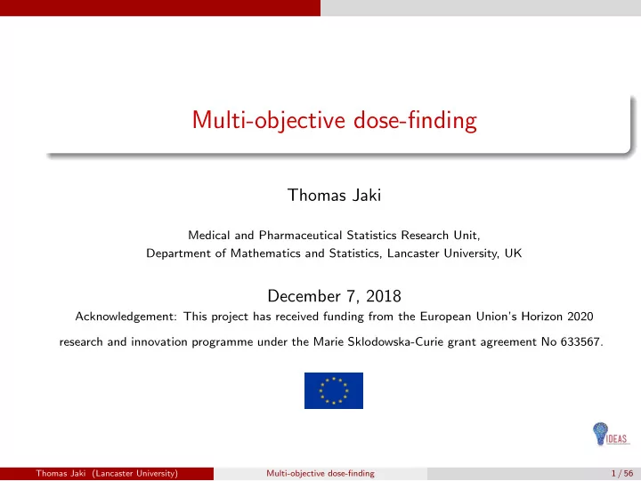multi objective dose finding