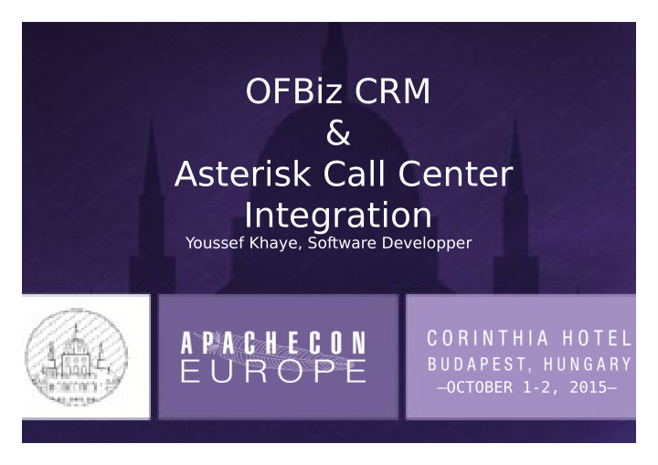 ofbiz crm asterisk call center integration
