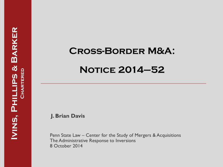 cross border m a