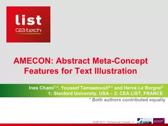 AMECON: Abstract Meta-Concept  Features for Text Illustration Ines Chami 1, *, Youssef Tamaazousti