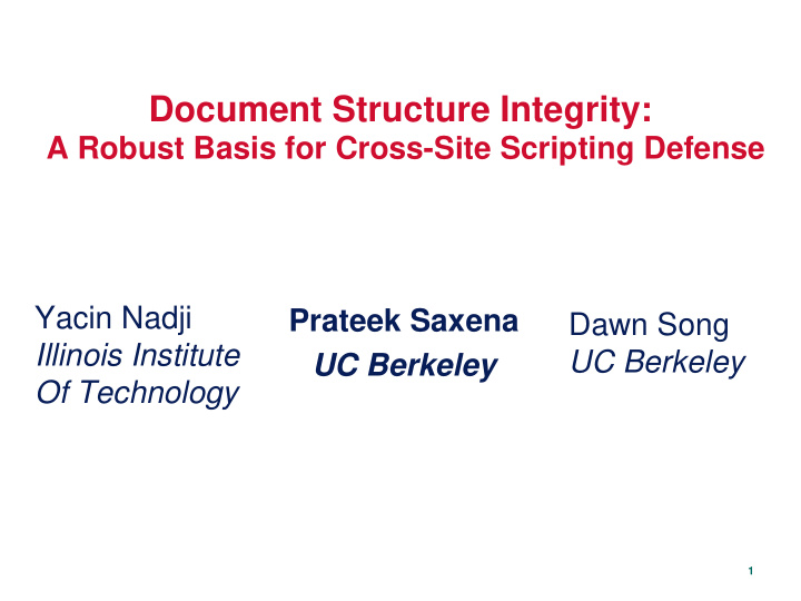 document structure integrity