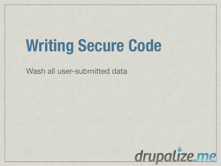 writing secure code