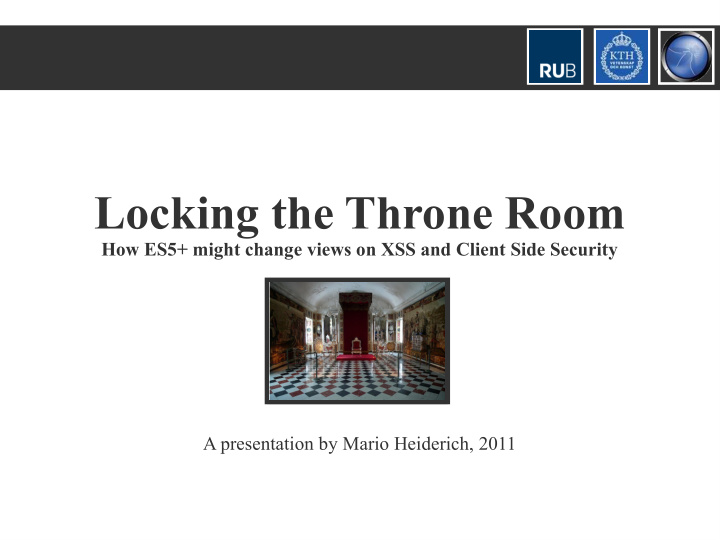 locking the throne room