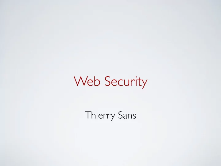 web security