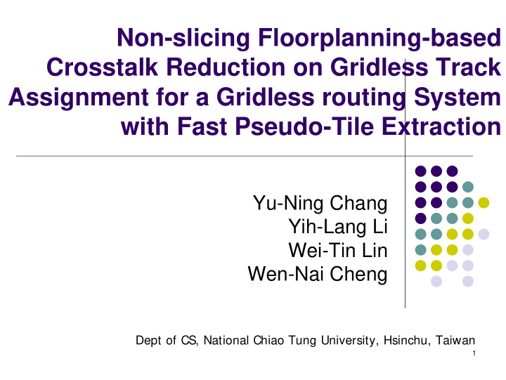 non slicing floorplanning based crosstalk reduction on