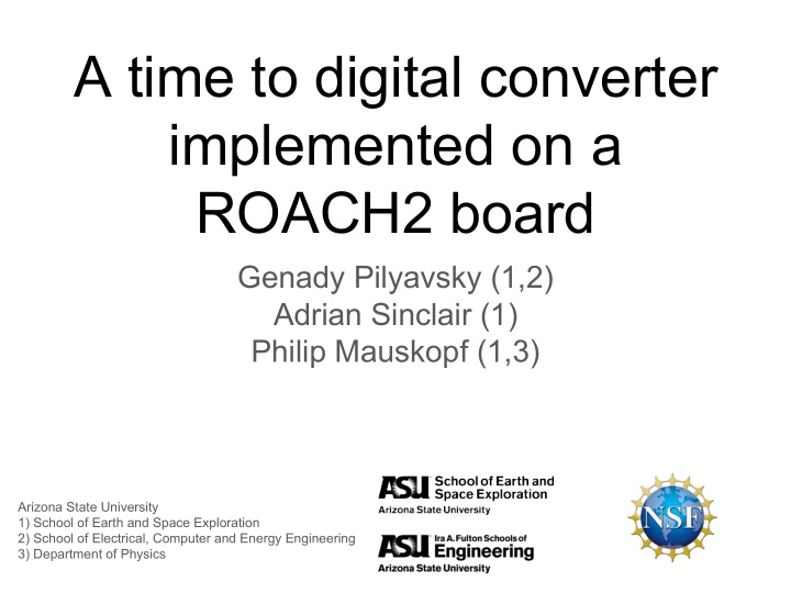 a time to digital converter implemented on a roach2 board