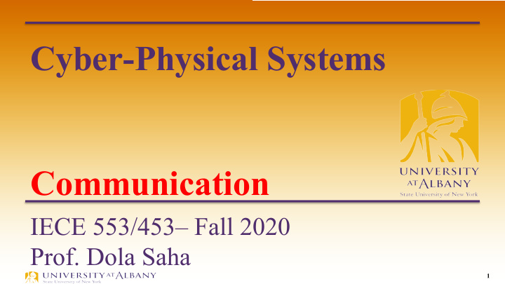 cyber physical systems communication