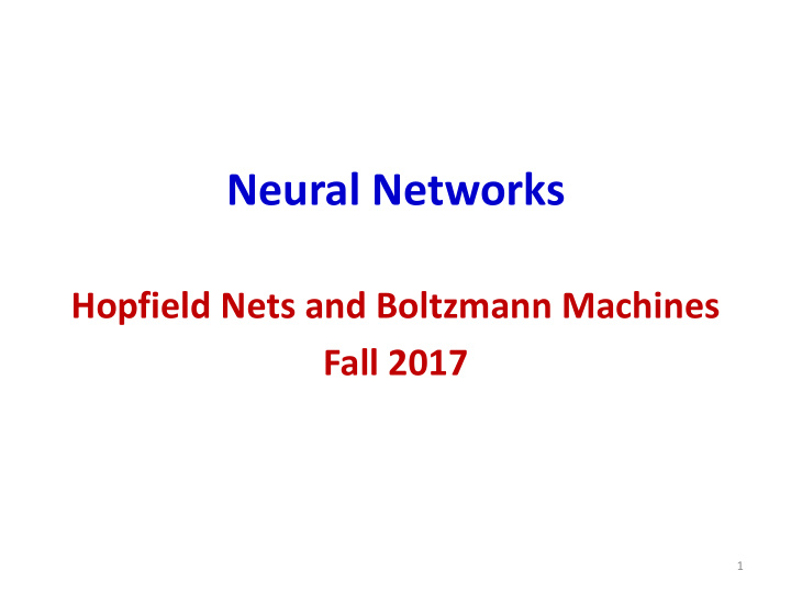 neural networks