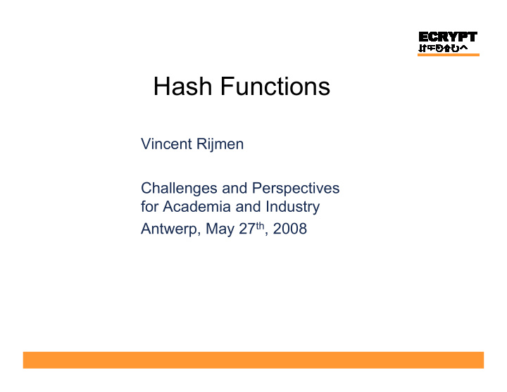 hash functions