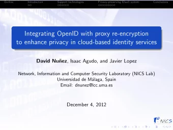 Integrating OpenID with proxy re-encryption  to enhance privacy in cloud-based identity services