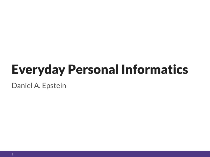 everyday personal informatics