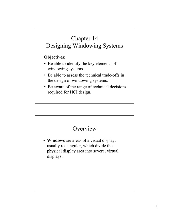 chapter 14 designing windowing systems