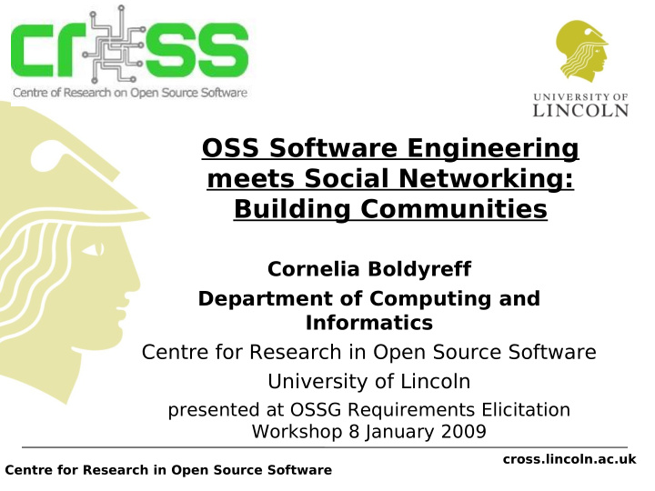 oss software engineering meets social networking building
