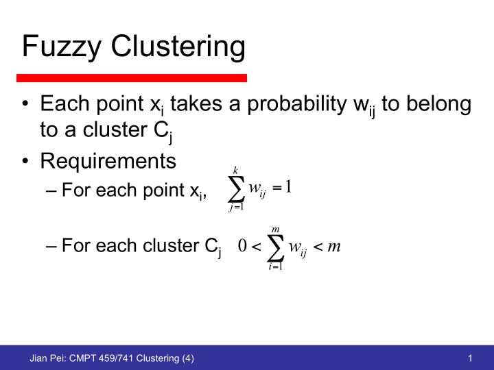 fuzzy clustering