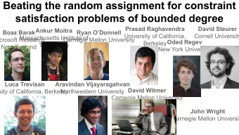Beating the random assignment for constraint  satisfaction problems of bounded degree  Prasad