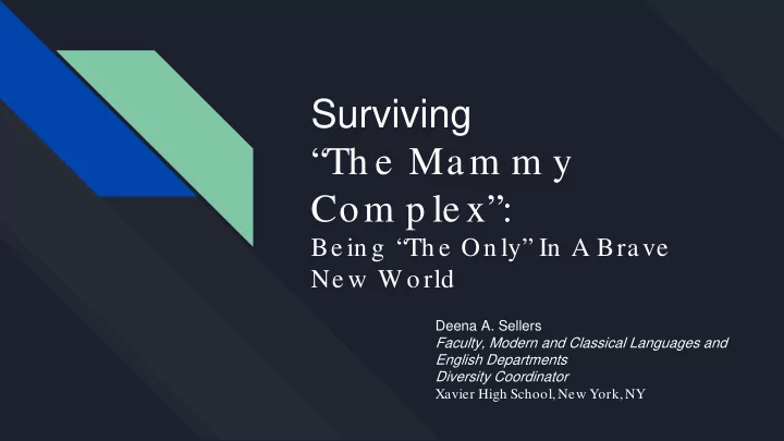 surviving th e mam m y com p le x