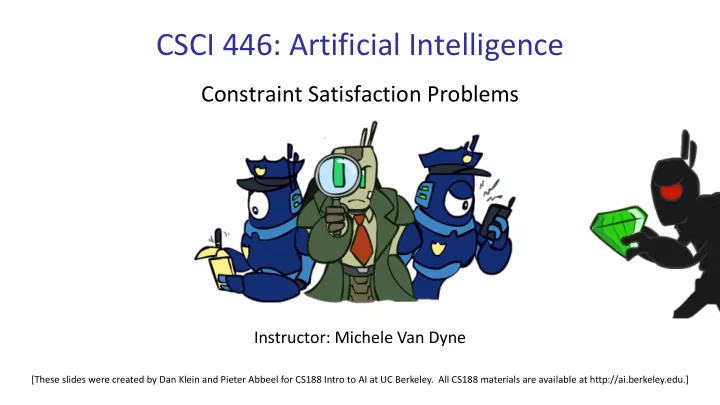 csci 446 artificial intelligence