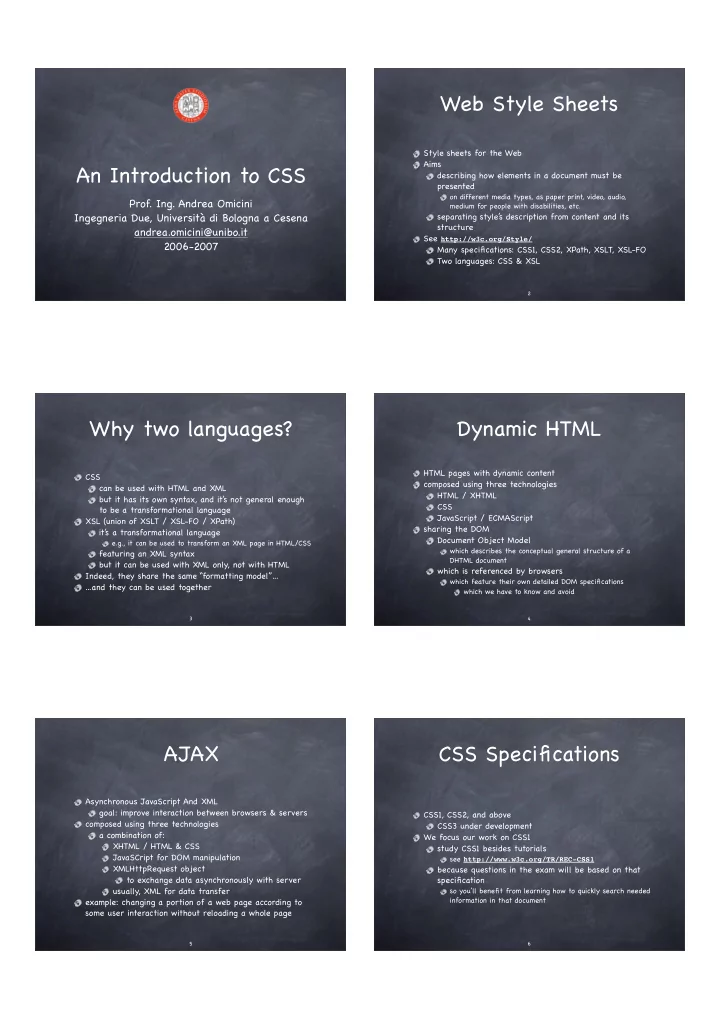 web style sheets