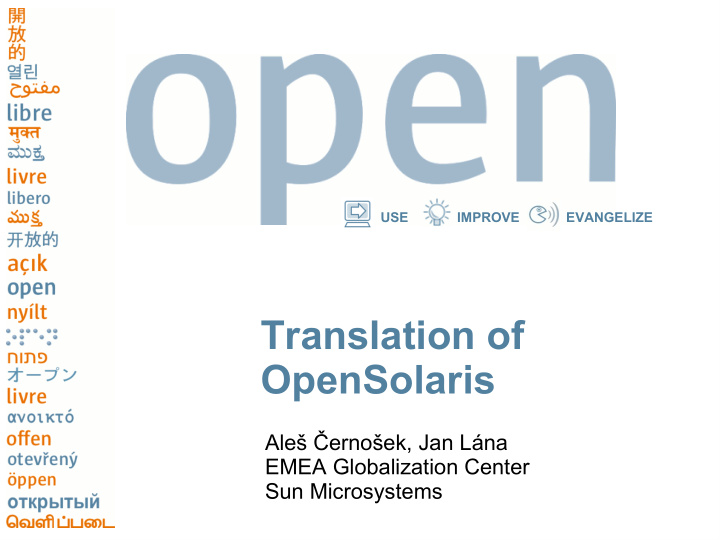 translation of opensolaris