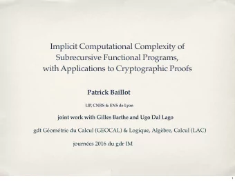 Introduction  we consider the problem of complexity analysis for higher-order  functional