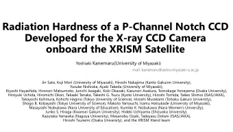 Developed for the X-ray CCD Camera  onboard the XRISM Satellite Yoshiaki Kanemaru(University of