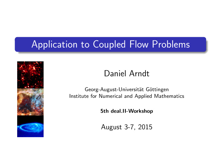 application to coupled flow problems