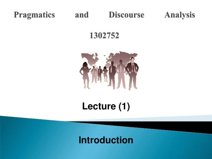 lecture 1 introduction the study of well established
